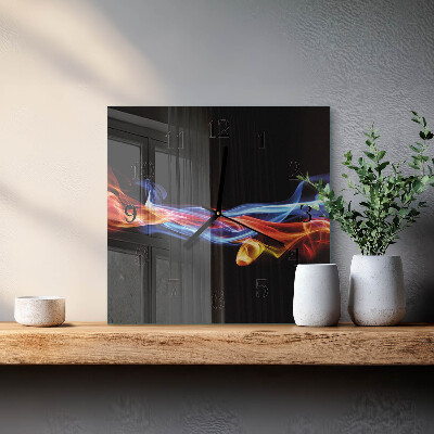 Reloj de vidrio Humo abstracto