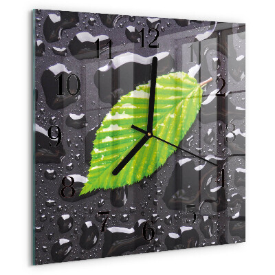 Reloj de vidrio Hoja
