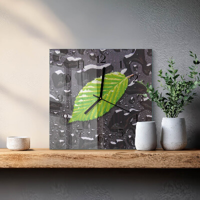 Reloj de vidrio Hoja
