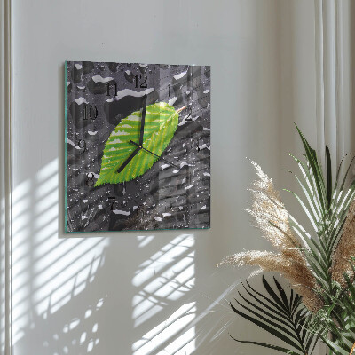 Reloj de vidrio Hoja