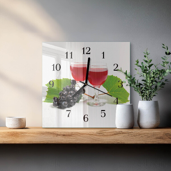 Reloj de vidrio Uvas para vino