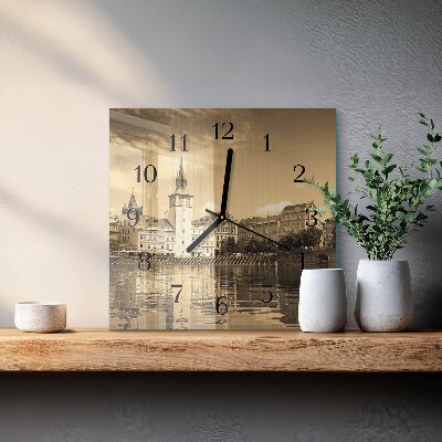 Reloj de vidrio Castillo Sepia