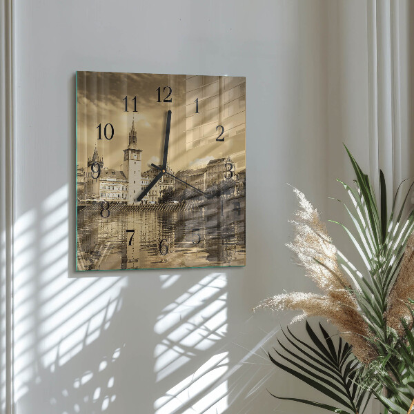 Reloj de vidrio Castillo Sepia