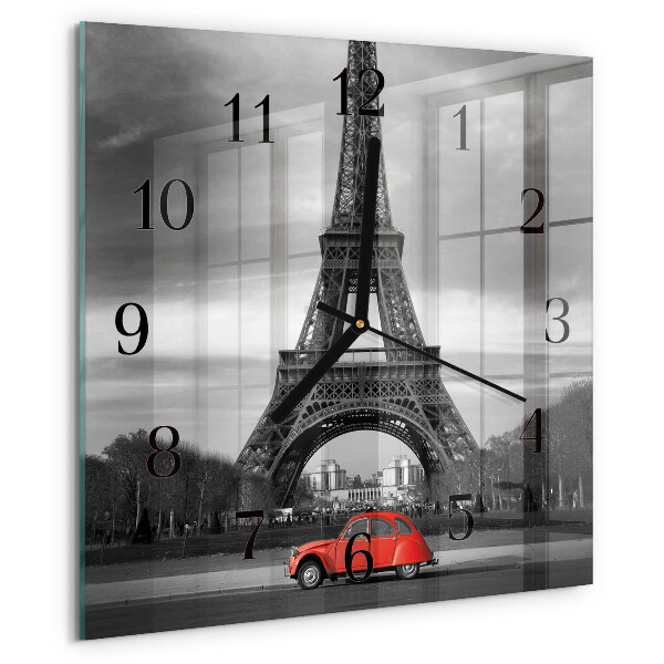 Reloj de vidrio Coche de la Torre Eiffel