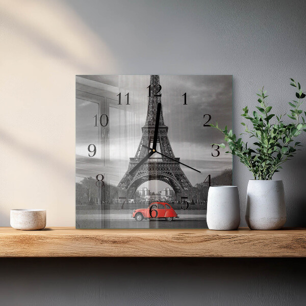 Reloj de vidrio Coche de la Torre Eiffel