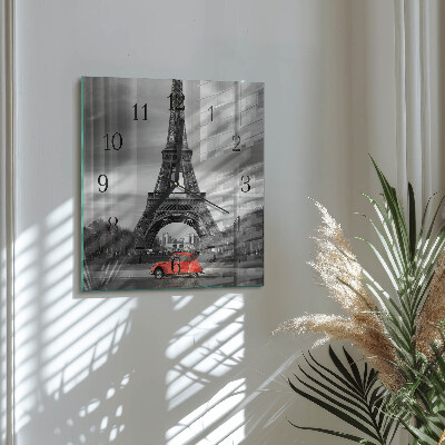 Reloj de vidrio Coche de la Torre Eiffel