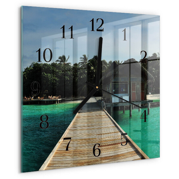 Reloj de vidrio Palmeras marinas