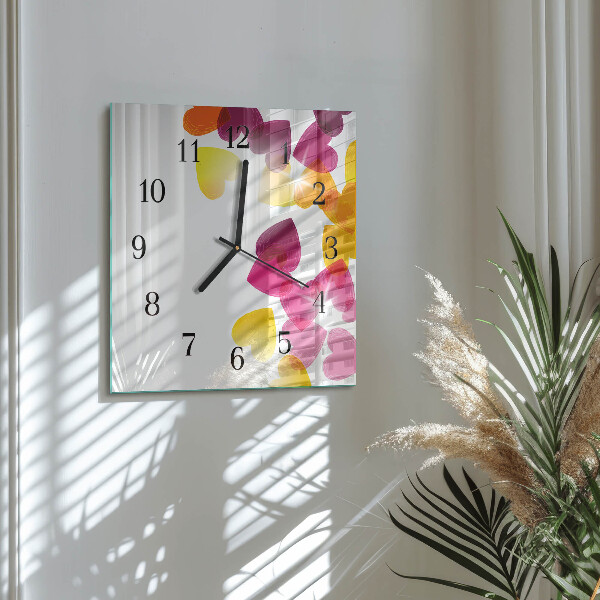 Reloj de vidrio Corazones coloridos