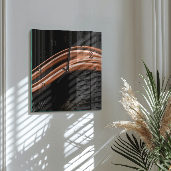 Reloj de vidrio Líneas abstractas