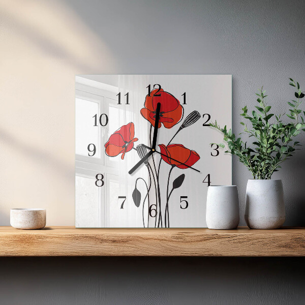 Reloj de vidrio Amapola