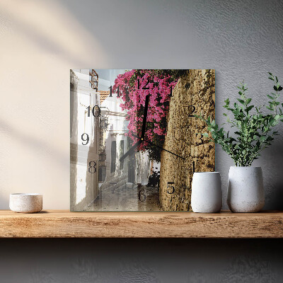 Reloj de vidrio Callejón de las Flores