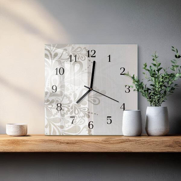 Reloj de vidrio Arte floral