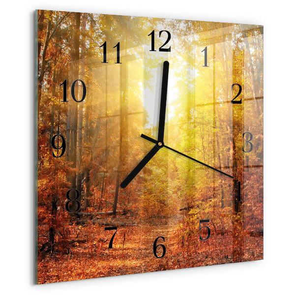 Reloj de vidrio Bosque otoñal