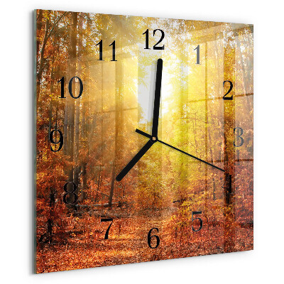 Reloj de vidrio Bosque otoñal
