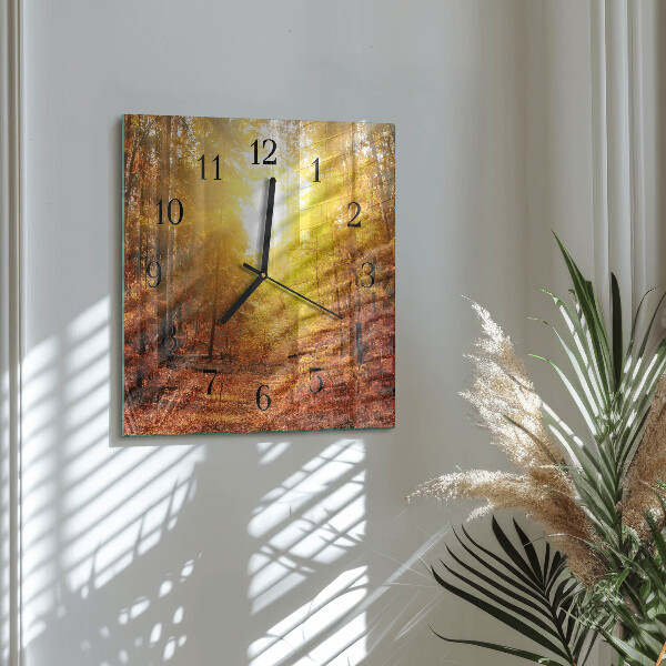Reloj de vidrio Bosque otoñal