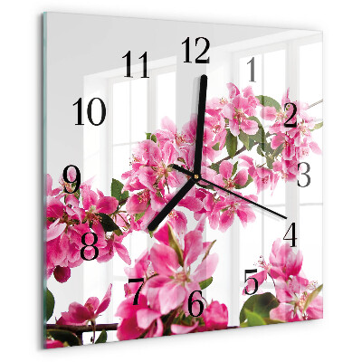 Reloj de vidrio Flores