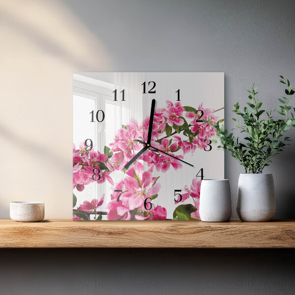 Reloj de vidrio Flores
