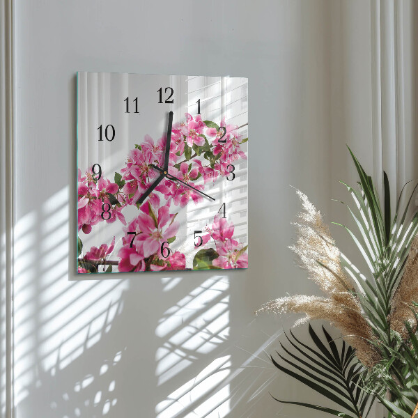 Reloj de vidrio Flores