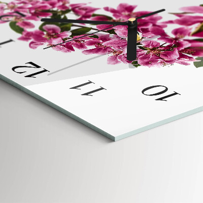 Reloj de vidrio Flores