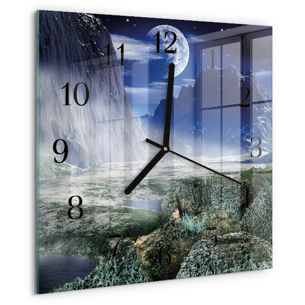 Reloj de vidrio Montañas Luna