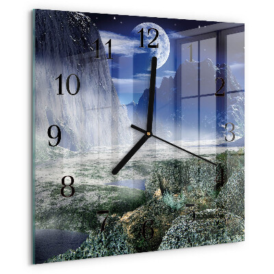 Reloj de vidrio Montañas Luna