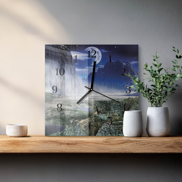 Reloj de vidrio Montañas Luna