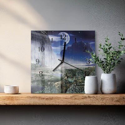 Reloj de vidrio Montañas Luna