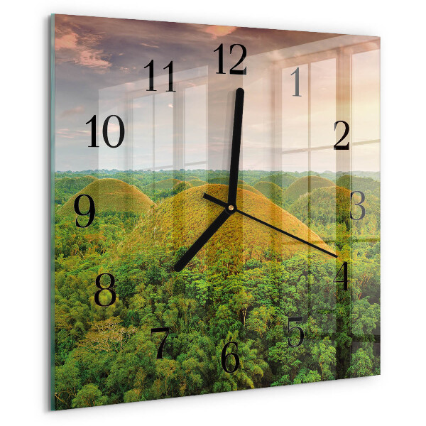 Reloj de vidrio Paisaje
