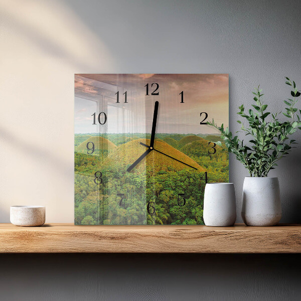 Reloj de vidrio Paisaje