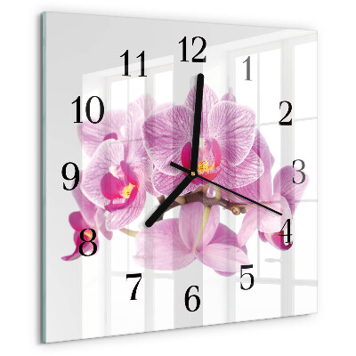 Reloj de vidrio Orquídeas