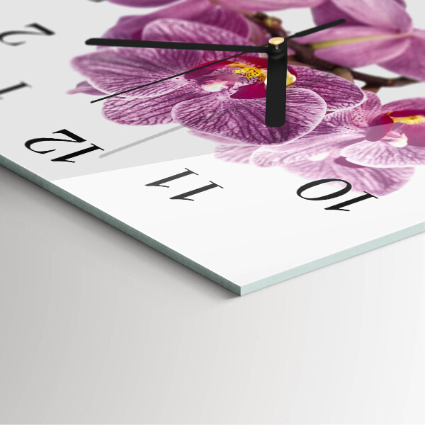 Reloj de vidrio Orquídeas