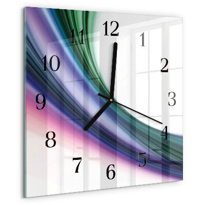 Reloj de vidrio Líneas abstractas