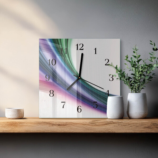 Reloj de vidrio Líneas abstractas