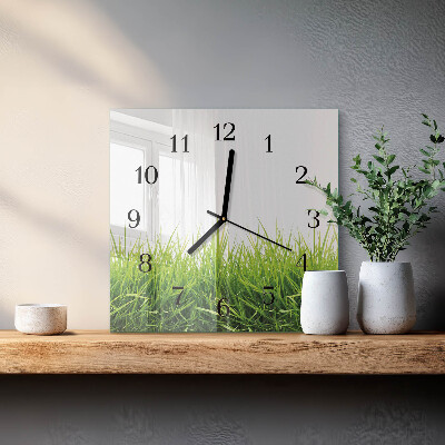 Reloj de vidrio Césped