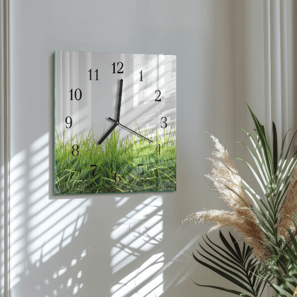 Reloj de vidrio Césped