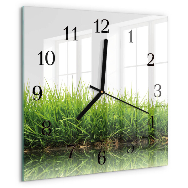 Reloj de vidrio Césped