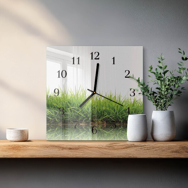 Reloj de vidrio Césped