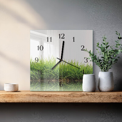 Reloj de vidrio Césped