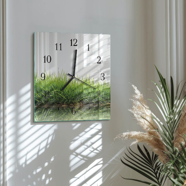 Reloj de vidrio Césped