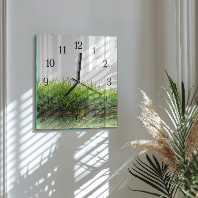 Reloj de vidrio Césped