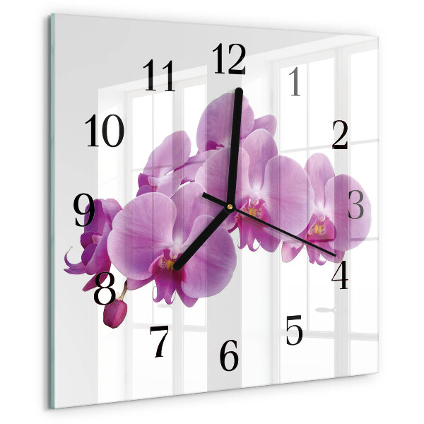 Reloj de vidrio Orquídea