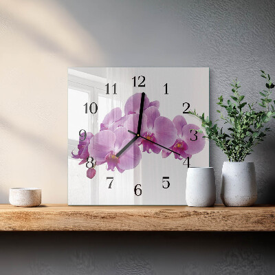 Reloj de vidrio Orquídea
