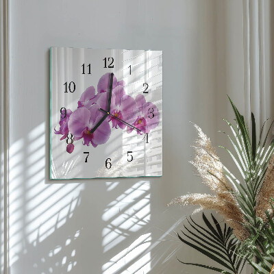 Reloj de vidrio Orquídea