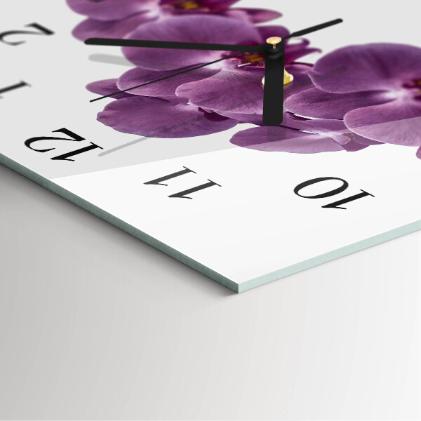 Reloj de vidrio Orquídea
