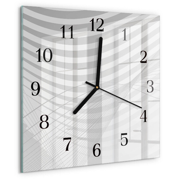 Reloj de vidrio Líneas abstractas