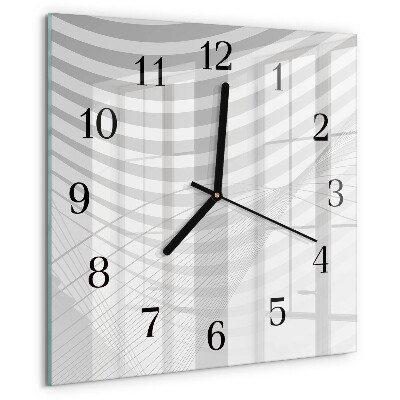 Reloj de vidrio Líneas abstractas