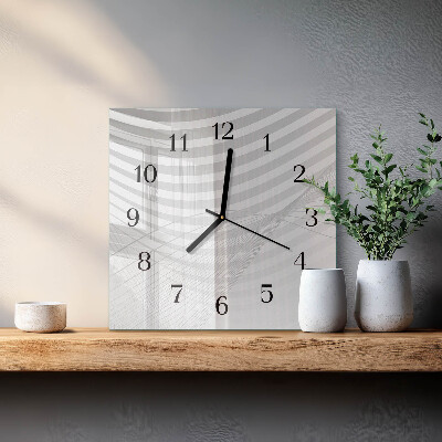 Reloj de vidrio Líneas abstractas