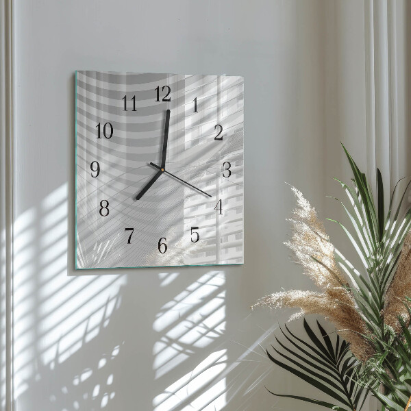 Reloj de vidrio Líneas abstractas