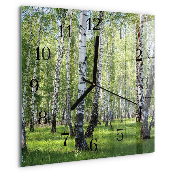 Reloj de vidrio Bosque de abedules