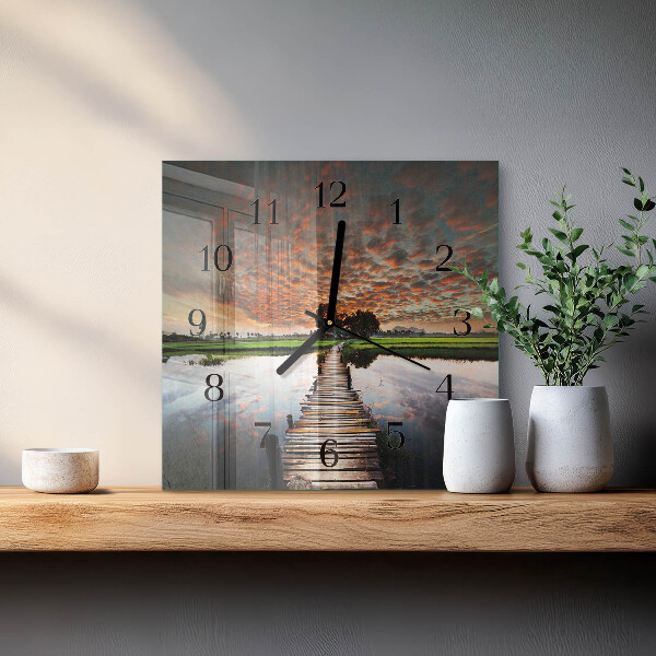 Reloj de vidrio Puente de la pradera